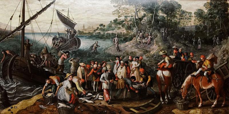 Joachim Beuckelaer Miraculous Draught of Fishes oil painting picture